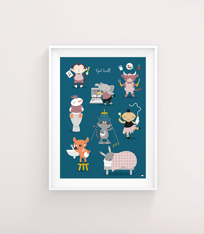 poster kvällsrutiner lilla margreth