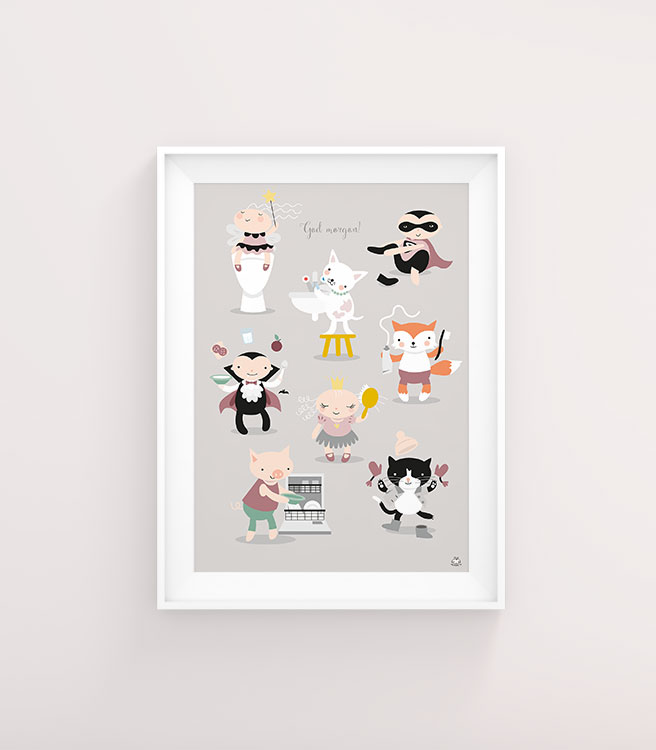 poster morgonrutiner lilla margreth
